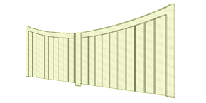 Concave Wooden Gates